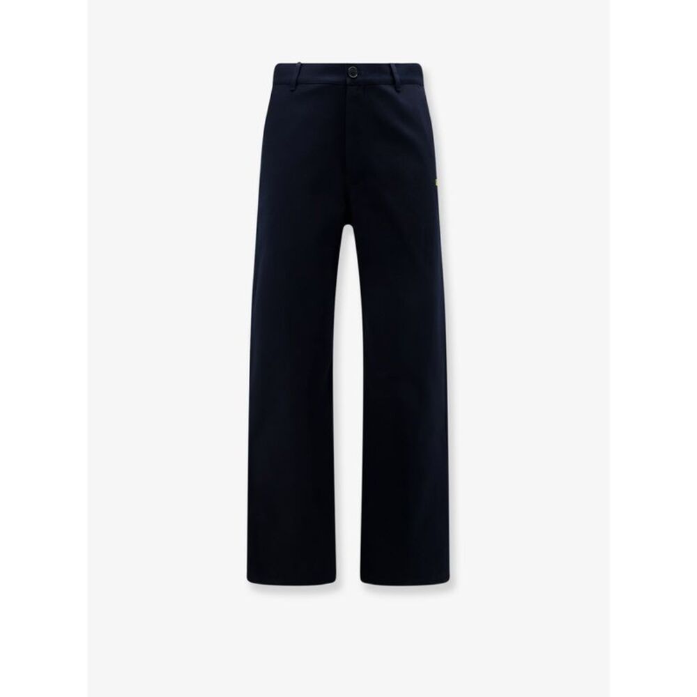 Loewe Men Denim Trousers With Contrasting Embroidered Logo